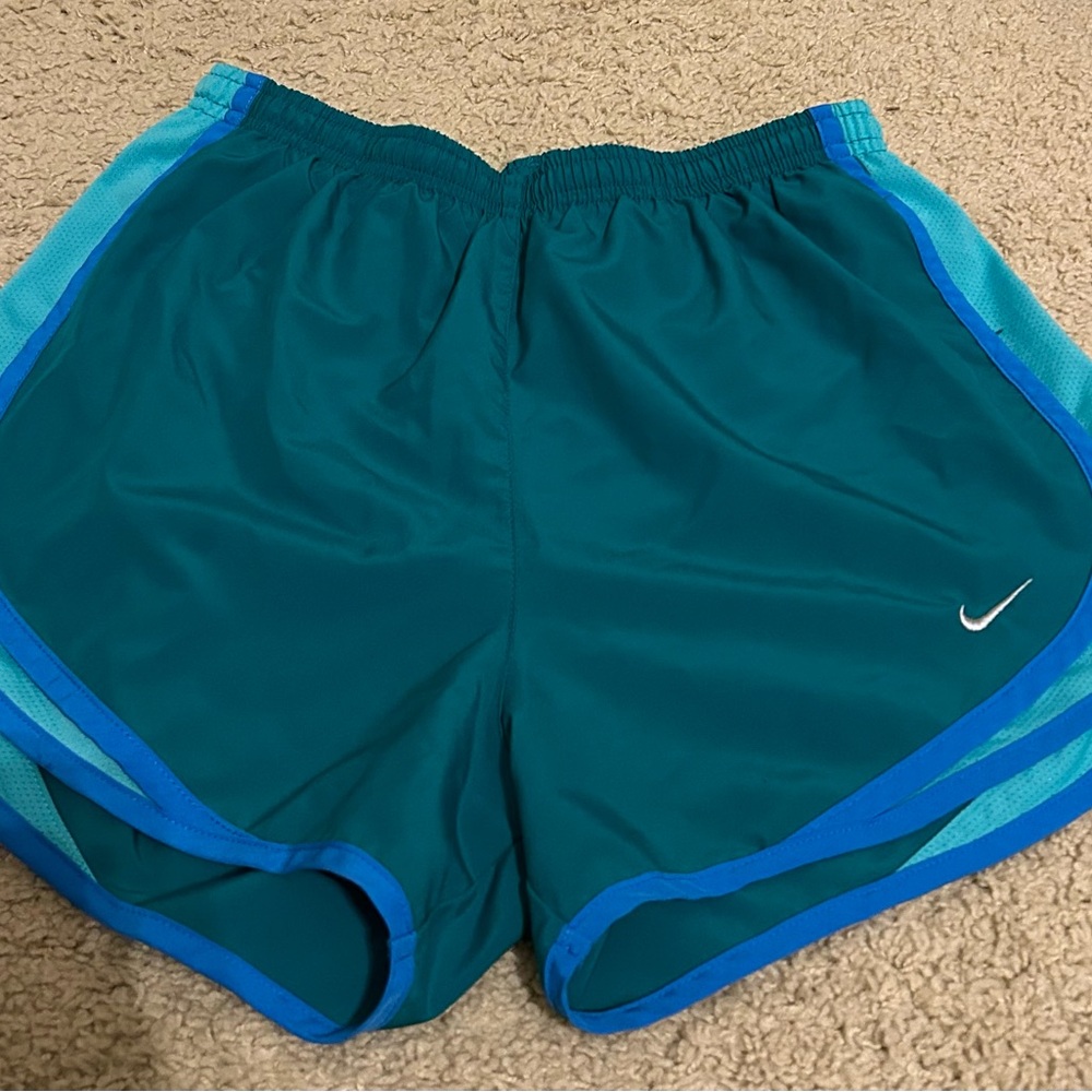 Nike Women's Athletic Shorts in Teal and Blue